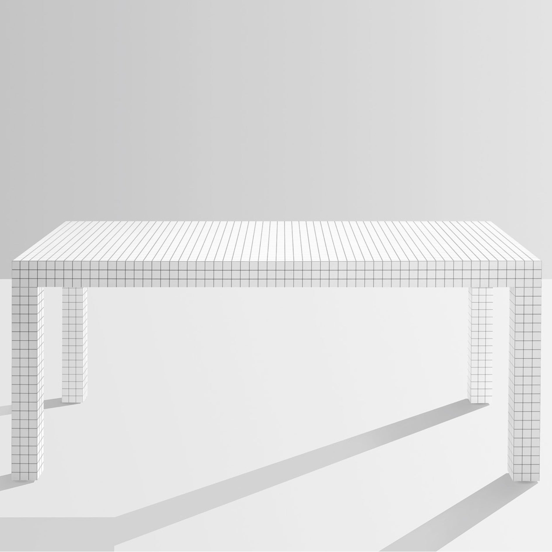 Quaderna 2600 White square table 
