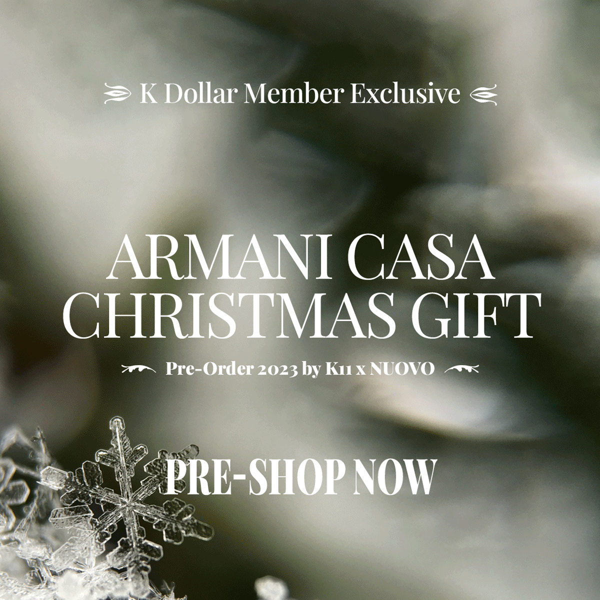 K11 x Armani Casa Christmas Gift Pre Order