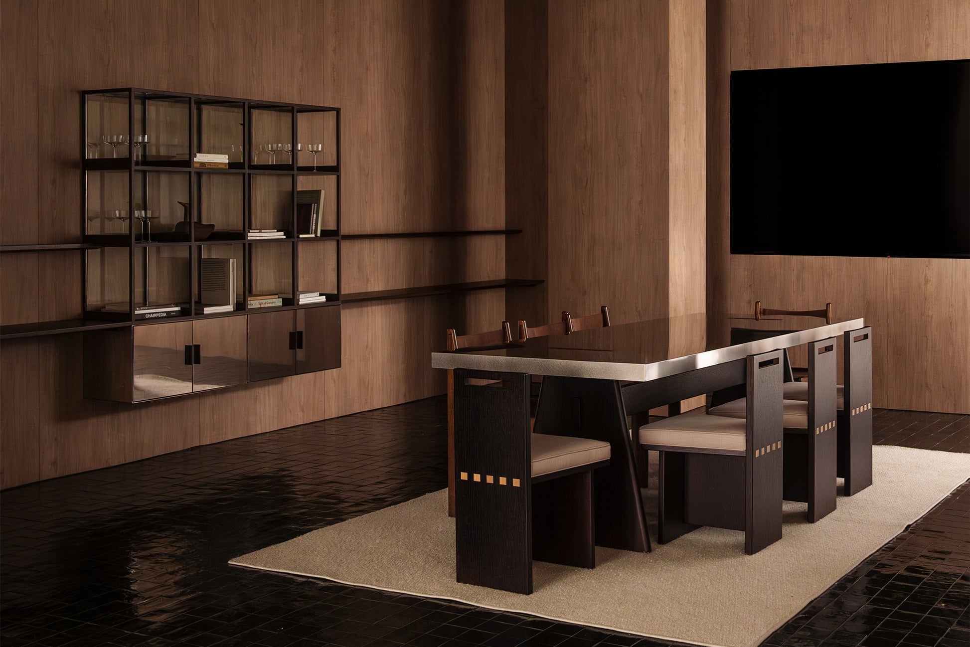 Steel Top Dining Table