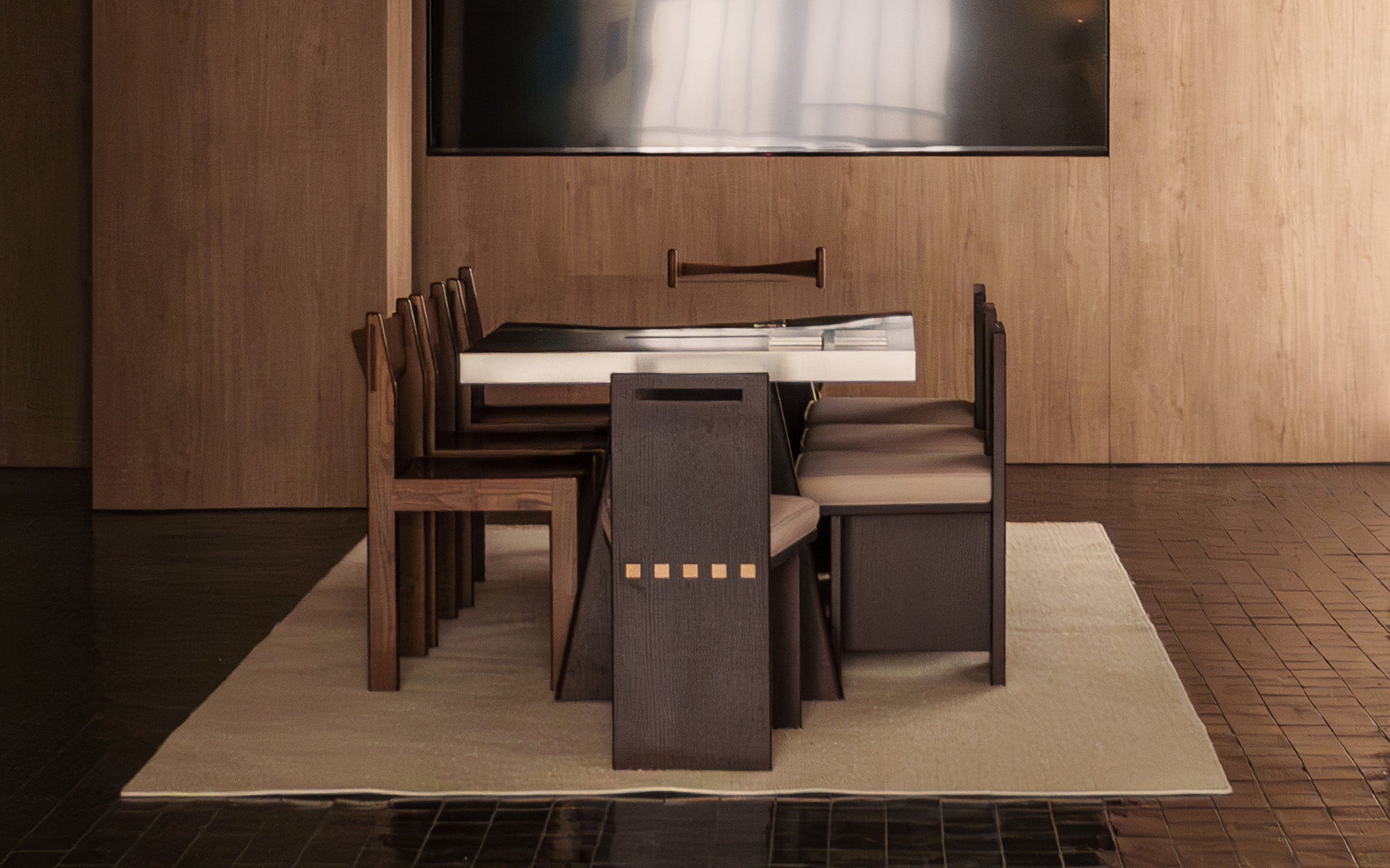 Steel Top Dining Table