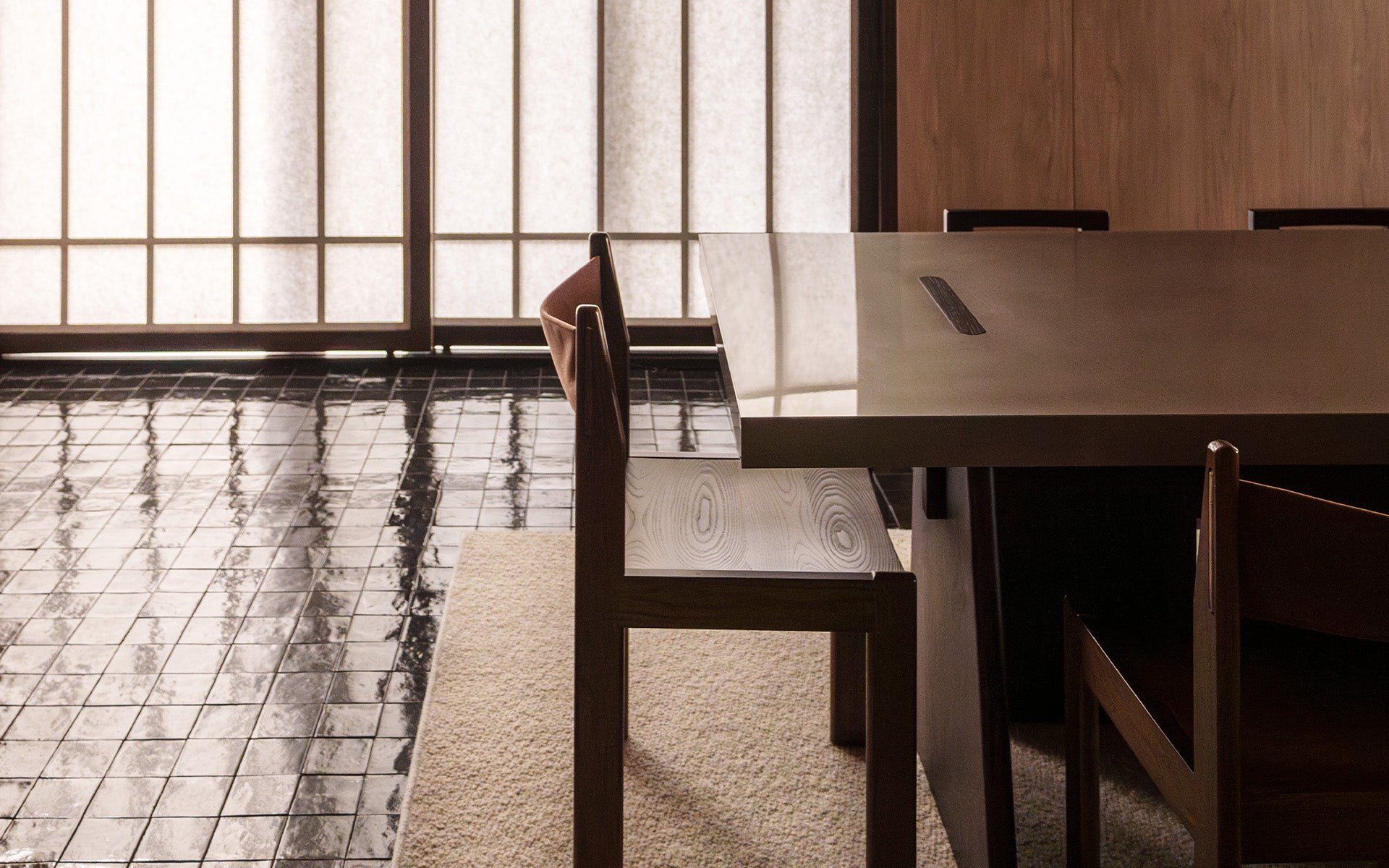 Steel Top Dining Table